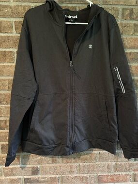 Hind Black Full-Zip Performance Hoodie Jacket